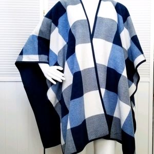 WOOLRICH Poncho Blanket Wrap Shawl